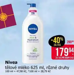 Teta Nivea tělové mléko 625ml nabídka