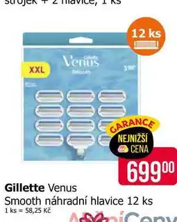 Teta Gillette Venus Smooth náhradní hlavice 12 ks nabídka