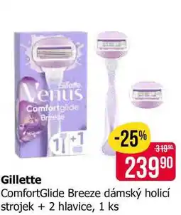 Teta Gillette ComfortGlide Breeze dámský holicí strojek +2 hlavice nabídka