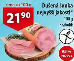CBA Dušená šunka nejvyšší jakosti, 100 g nabídka