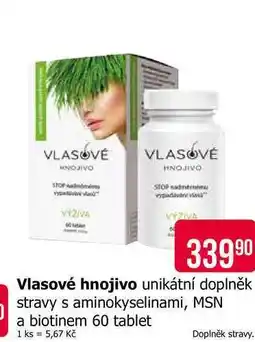 Teta Vlasové hnojivo unikátní doplněk stravy s aminokyselinami, MSN a biotinem 60 tablet nabídka