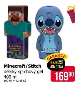 Teta Shower Gel &Shampoo 2.1 Minecraft/Stitch dětský sprchový gel 400 ml nabídka