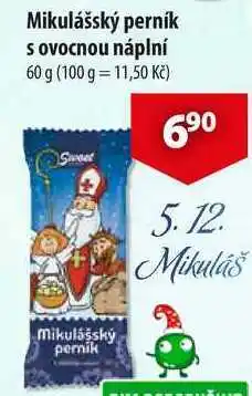 CBA Mikulášský perník s ovocnou nápln,í 60 g nabídka