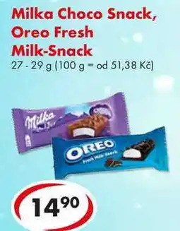 CBA Milka Choco Snack, Oreo Fresh Milk-Snack, 27-29 g nabídka