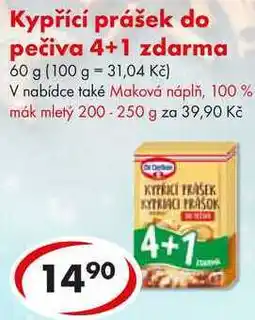 CBA Kypřící prášek do pečiva 4+1 zdarma, 60 g nabídka