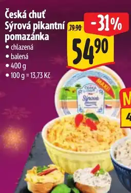 Albert Česká chuť Sýrová pikantní pomazánka nabídka