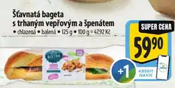 Albert Šťavnatá bageta s trhaným vepřovým a špenátem nabídka