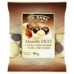Tamda Foods Dr. Ensa Mandle duo v hořké a bílé čokoládě 80g nabídka