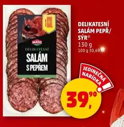 Penny Market Delikatesní salám pepř/ sýr nabídka