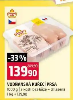 Terno VODŇANSKÁ KUŘECÍ PRSA 1000 g s kostí bez kůže chlazená nabídka