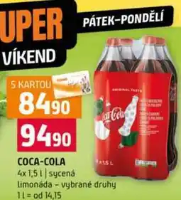 Terno COCA-COLA 4x1,5l nabídka