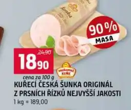 Terno KUŘECÍ ČESKÁ ŠUNKA ORIGINÁL Z PRSNÍCH ŘÍZKŮ NEJVYŠŠÍ JAKOSTI 100g nabídka