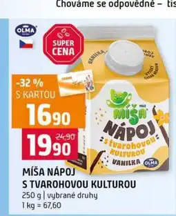 Terno MÍŠA NÁPOJ S TVAROHOVOU KULTUROU 250 g vybrané druhy nabídka