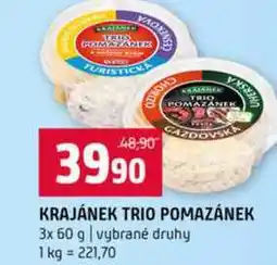 Terno KRAJÁNEK TRIO POMAZÁNEK 3x 60 g vybrané druhy nabídka