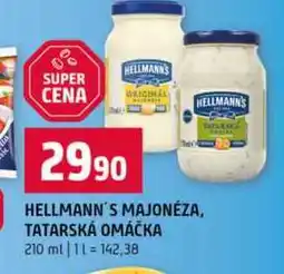 Terno Hellmann's tatarská omáčka, majonéza 210ml, vybrané druhy nabídka