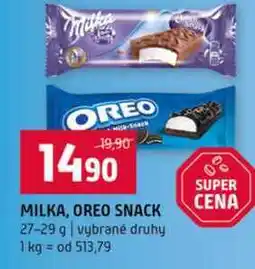 Terno MILKA, OREO SNACK 27-29 g vybrané druhy nabídka
