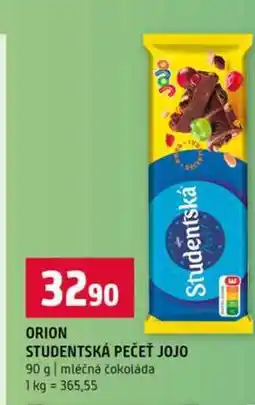 Terno ORION STUDENTSKÁ PEČEŤ JOJO 90 g mléčná čokoláda nabídka