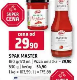 Terno SPAK MASTER MASTER 180 g/170 ml Pizza omáčka 530 g kečup nabídka
