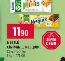 Terno NESTLÉ CINIMINIS, NESQUIK 25 g tyčinka nabídka