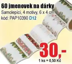 EVA 60 Jmenovek na dárky nabídka