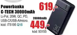 EVA Powerbanka C-TECH 30000mAh nabídka