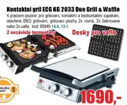 EVA Kontaktní gril ECG KG 2033 Duo Grill & Waffle nabídka