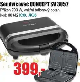 EVA Sendvičovač CONCEPT SV 3052 nabídka