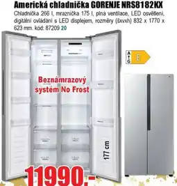 EVA Americká chladnička GORENJE NRS8182KX nabídka
