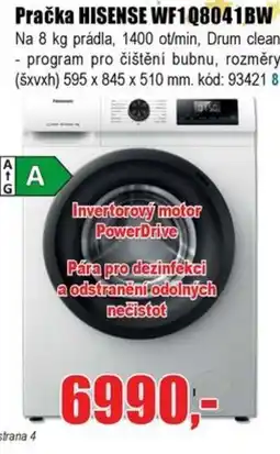 EVA Pračka HISENSE WF1Q8041BW nabídka