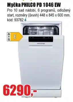 EVA Myčka PHILCO PD 1046 EW nabídka