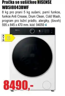EVA Pračka se sušičkou HISENSE WD518043BWF nabídka