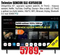 EVA Televize SENCOR SLE 43FS803B nabídka