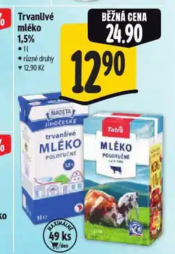 Albert Trvanlivé mléko nabídka