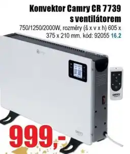 EVA Konvektor Camry CR 7739 s ventilátorem nabídka