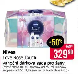 Teta Nivea Love Rose Touch vánoční dárková sada pro ženy nabídka