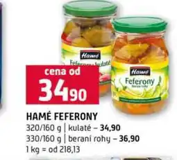 Terno HAMÉ FEFERONY 320/160 g kulaté Hamed Feferony 330/160 g berani rohy nabídka