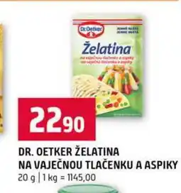 Terno DR. OETKER ŽELATINA NA VAJEČNOU TLAČENKU A ASPIKY 20 g nabídka