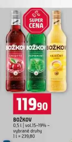 Terno BOŽKOV 0,5l vol.15-19% vybrané druhy nabídka