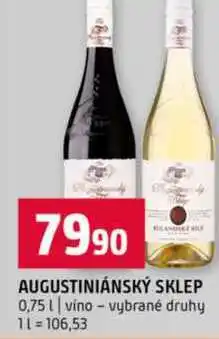 Terno AUGUSTINIÁNSKÝ SKLEP 0,75l víno vybrané druhy nabídka