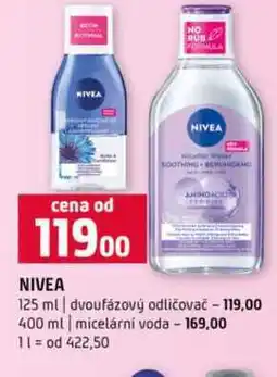 Terno NIVEA 125 ml dvoufázový odličovač 400 ml micelární voda nabídka