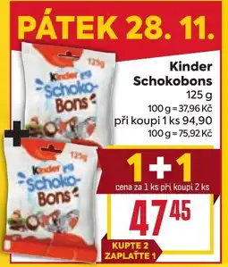 Billa Kinder Schokobons nabídka