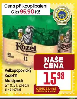 Billa Velkopopovický Kozel 11 Multipack nabídka