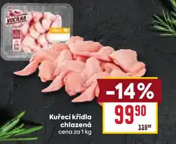 Billa Kuřecí křídla chlazená nabídka