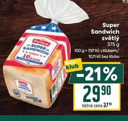 Billa Super Sandwich světlý nabídka