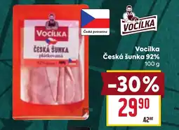 Billa Vocílka Česká šunka 92% nabídka
