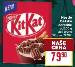 Billa Nestlé Dětské cereálie nabídka