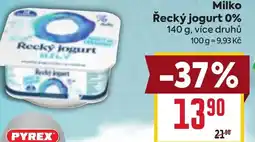 Billa Milko Řecký jogurt 0% nabídka