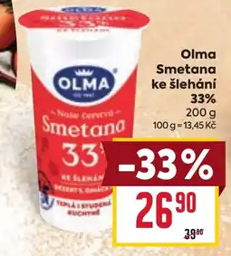 Billa OLMA Smetana ke šlehání 33% nabídka