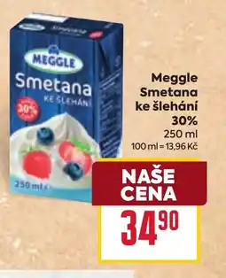 Billa MEGGLE Smetana ke šlehání 30% nabídka