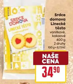 Billa Srdce domova Linecké těsto nabídka